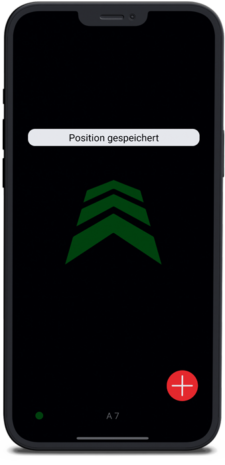 Blitzer melden Position gespeichert