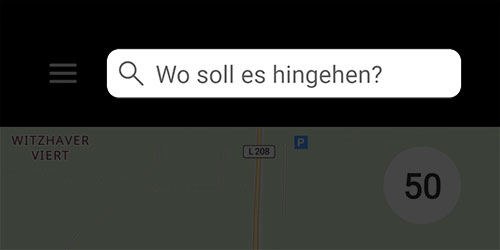 Navigation Wo soll hingehen?