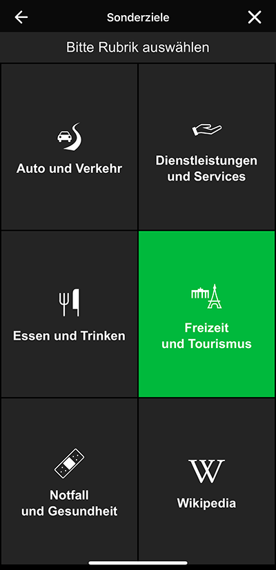 Sonderziele Kategorien